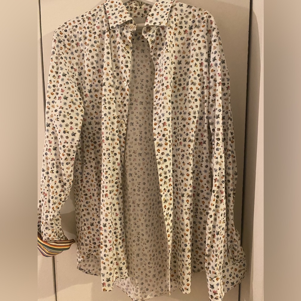 Paul Smith mens button down floral print